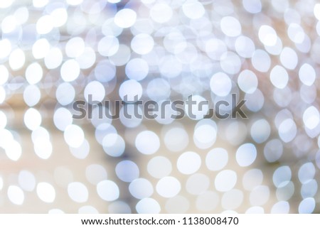 Abstract blue bokeh background with light