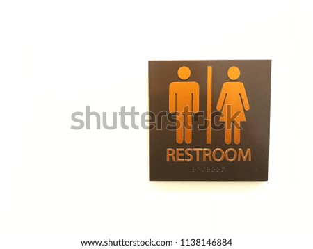 Unisex Restroom Sign with Braille Language