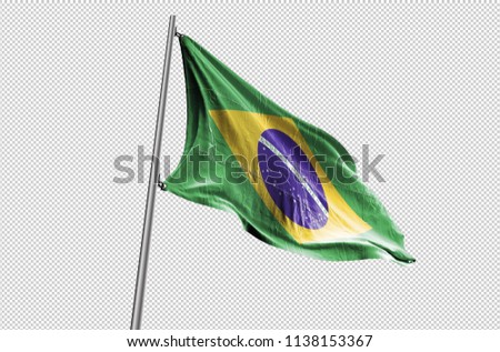 Brazil Flag waving stock Image
