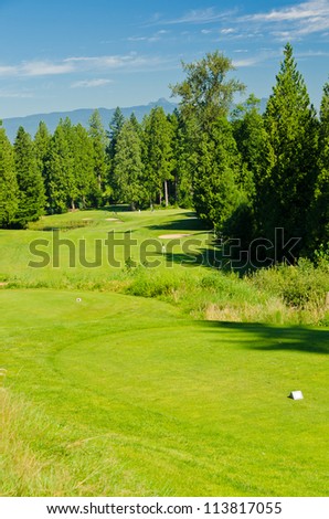 Golf place with gorgeous green