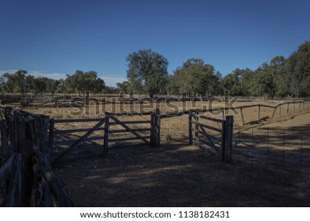 Old rustic fence in outback Australia