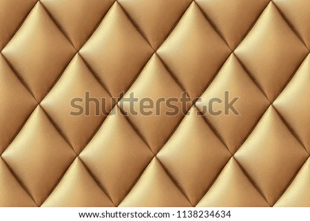 3d texture of padding, A gold texture of padding cushion, Abstact exterior with 3d futuristic wall 3D Render
