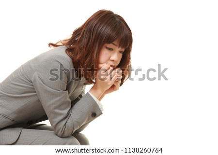 young Asian businesswoman depressed　