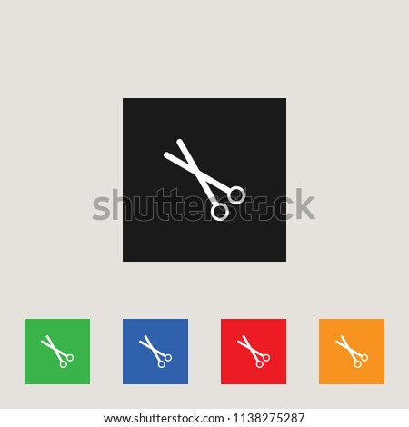 scissors icon, stock vector illustration, EPS10.