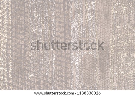 Close up of a woolen fabric of beige color. Abstract background, empty template. Top view.