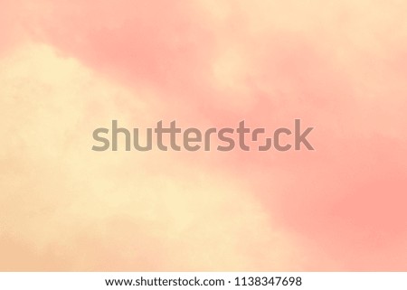 The color of clouds in Pink with Vanilla Sky for texture background. Space for text input