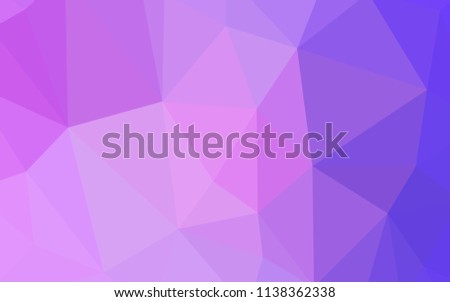 Light Purple vector triangle mosaic cover. Shining polygonal illustration, which consist of triangles. Polygonal design for your web site.
