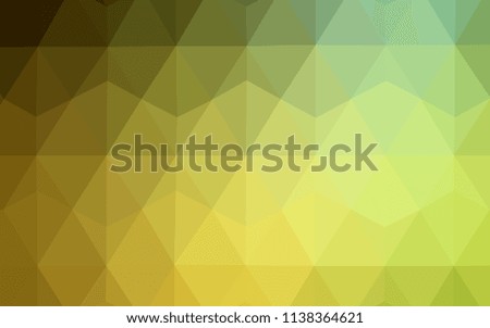 Dark Green, Yellow vector polygonal background. Colorful illustration in abstract style with triangles. Pattern for a brand book's backdrop.