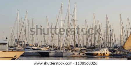 Picture of port of Cannes old city at the French Riviera, France, Europe