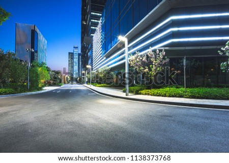 Modern city commercial square and skyscraper Royalty-Free Stock Photo #1138373768