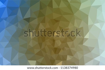 Light Blue, Yellow vector gradient triangles pattern. Elegant bright polygonal illustration with gradient. A completely new design for your leaflet.