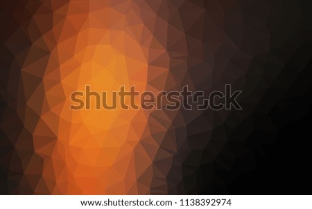 Dark Orange vector polygonal background. Geometric illustration in Origami style with gradient.  New template for your brand book.