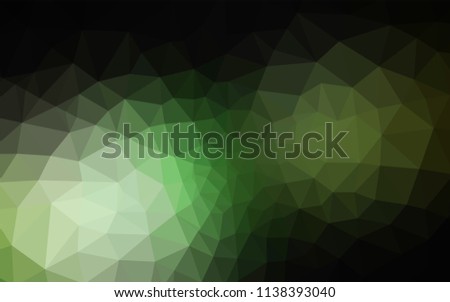 Dark Green vector polygon abstract layout. Modern abstract illustration with triangles. Best triangular design for your business.