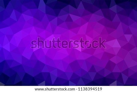 Dark Purple vector shining triangular layout. Triangular geometric sample with gradient.  Brand new style for your business design.