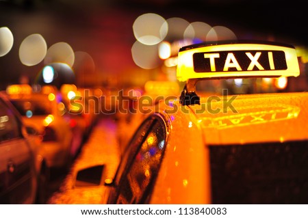 Taxi,Munich Royalty-Free Stock Photo #113840083