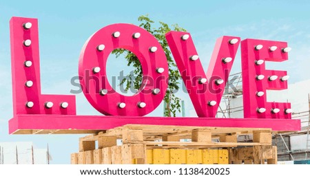 love sign in city