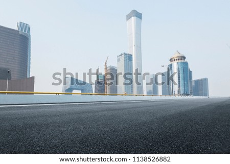 Urban road and modern architecture