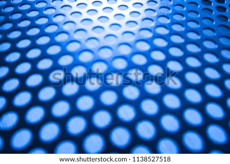 Blue background of pattern showing technology and development with shallow death of field
