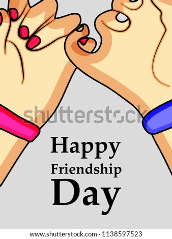 Illustration of background for Friendship Day
