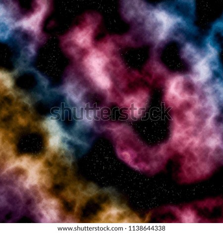 Colorful Nebula In Space