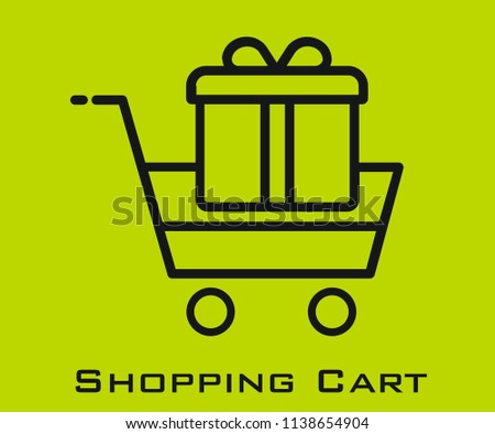 Shopping cart icon signs