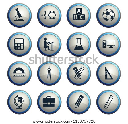 school vector icons for web and user interface design