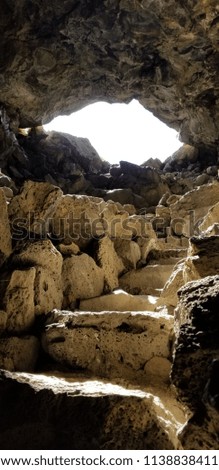 Beautiful rock structure leading out of the cave