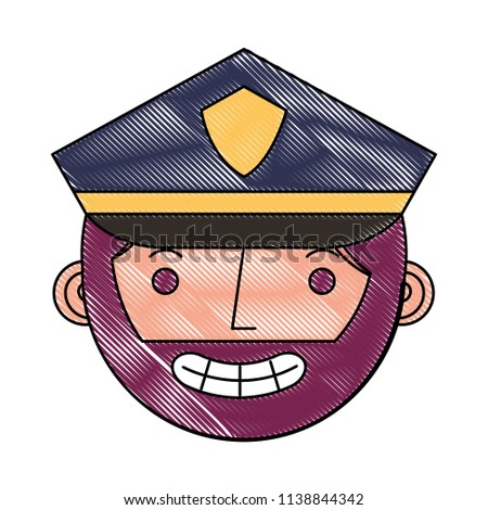 police man in uniform character