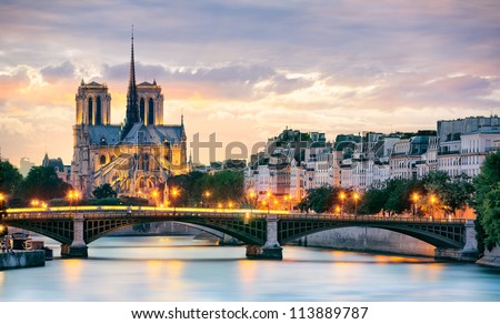 Notre Dame de Paris, France Royalty-Free Stock Photo #113889787