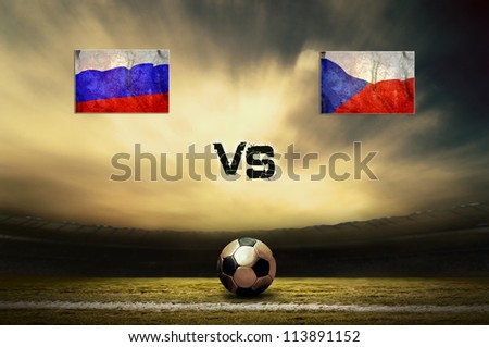 Friendly soccer match between Russia and Czech