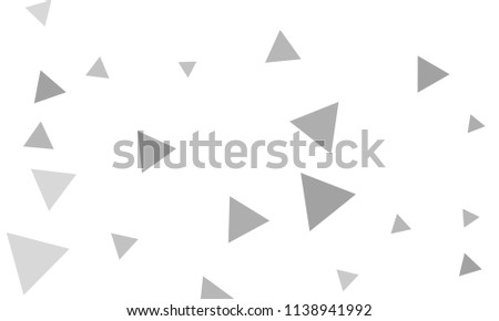 Many Grey Triangles of Different Size on White Background