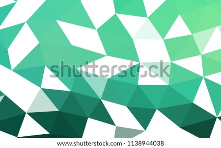 Light Green vector low poly low poly. Modern geometrical abstract illustration with gradient. Triangular pattern for your business design.