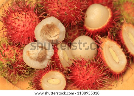 Fresh and ripe rambutans delicious fruits for Asian