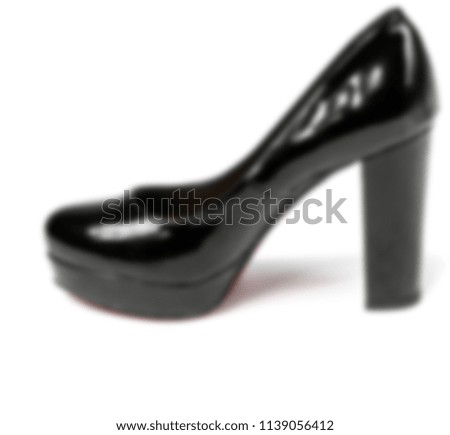 Women's toe and platform shoes isolated on white background