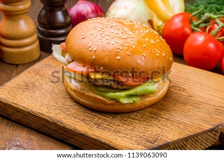 Burger with meat