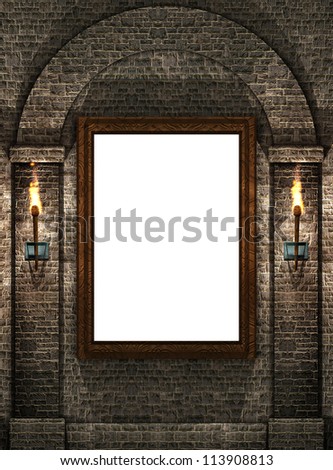 Frame with torches