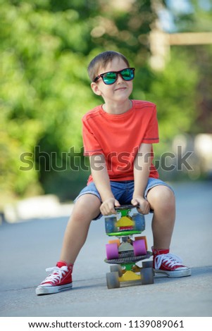 Child on skateboard
