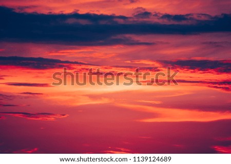 beautiful color sky and clouds in the summer