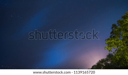 A milky way shot of a beautiful sky with sparkling stars in Nagarkot, Nepal