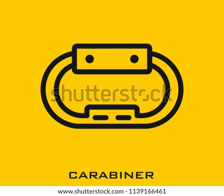 Carabiner icon signs