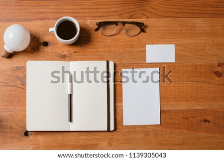 abstract flat backgound. office desk with blank places to your concept