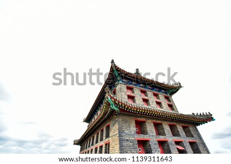 The part of ancient architecture in Shanhaiguan, the Great Wall, China