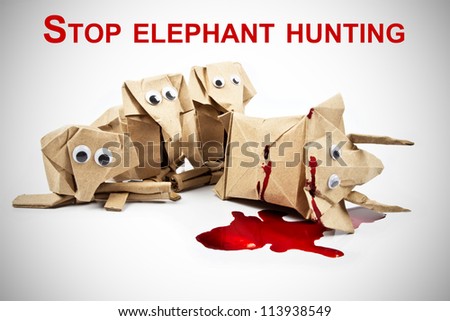 elephant origami for stop elephant hunting