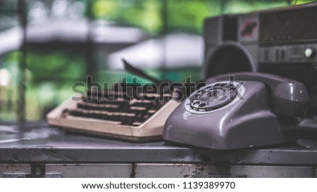 Old Telephone Typewriter