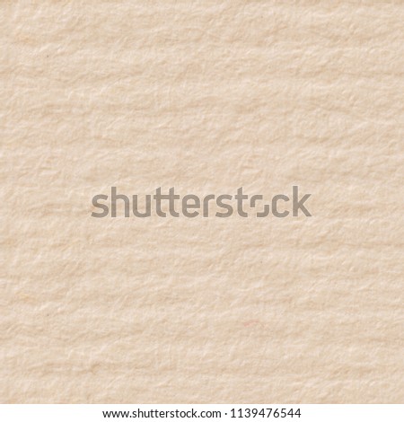 Easy light beige paper texture. Seamless square background, tile ready. High resolution photo.