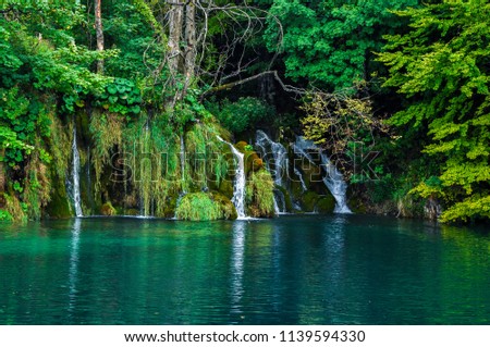 Plitvice lake waterfall