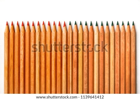 Wooden Pencils On White Background