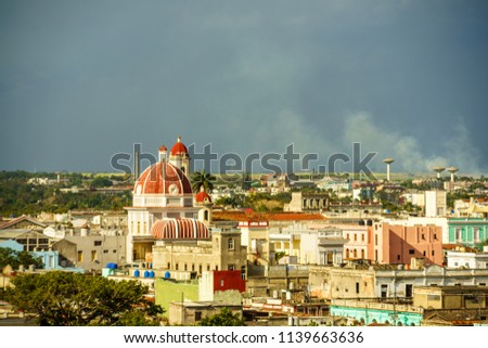 Overlooking at the spectacular colonial city of Cienfuegos in Cuba.
Downtown area of Cienfuegos, Cuba.
