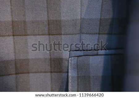 Plaid pattern in blue and white