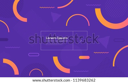 Geometric background bright colors and dynamic shape compositions. Vector illustrations.